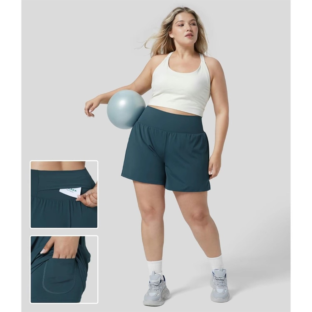 BNIB Halara 5” High Waist 2-in-1 Shorts